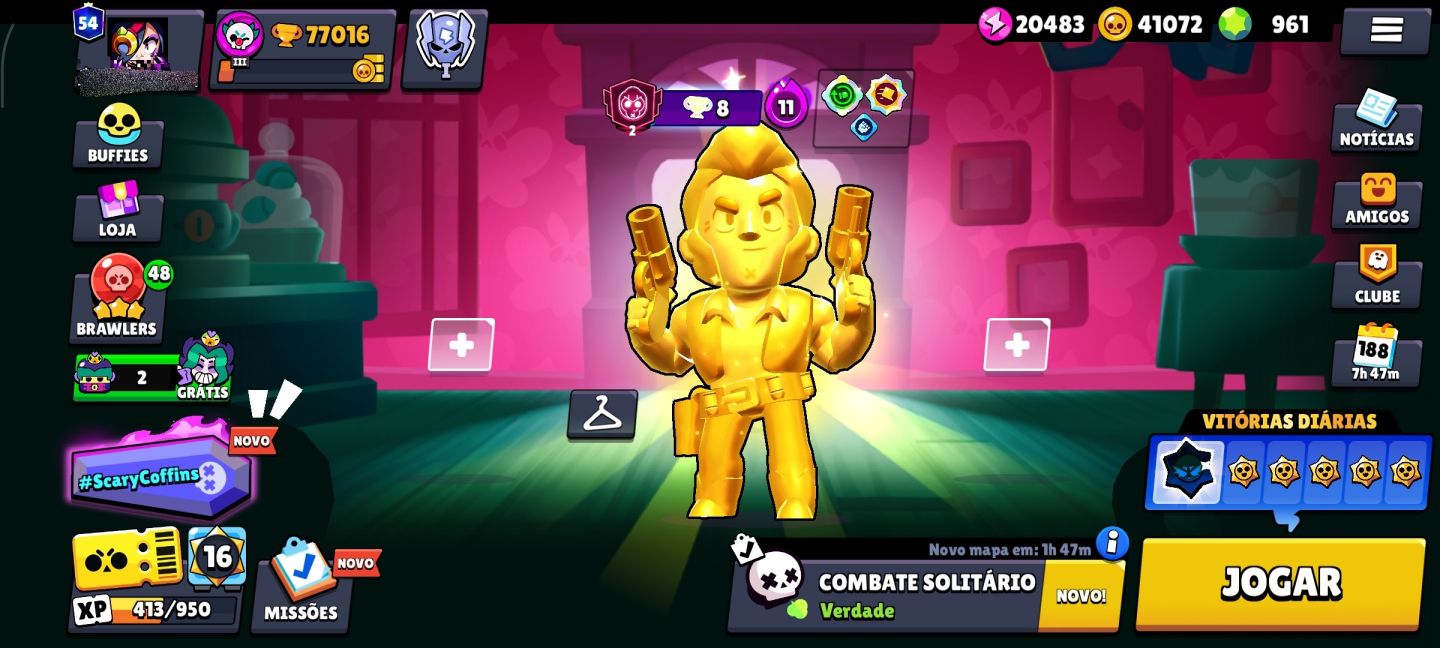 BRAWL STARS FULL: TODOS OS BRAWLERS + 54 PRESTÍGIOS, 961 GEMAS E 28K BLINGS!