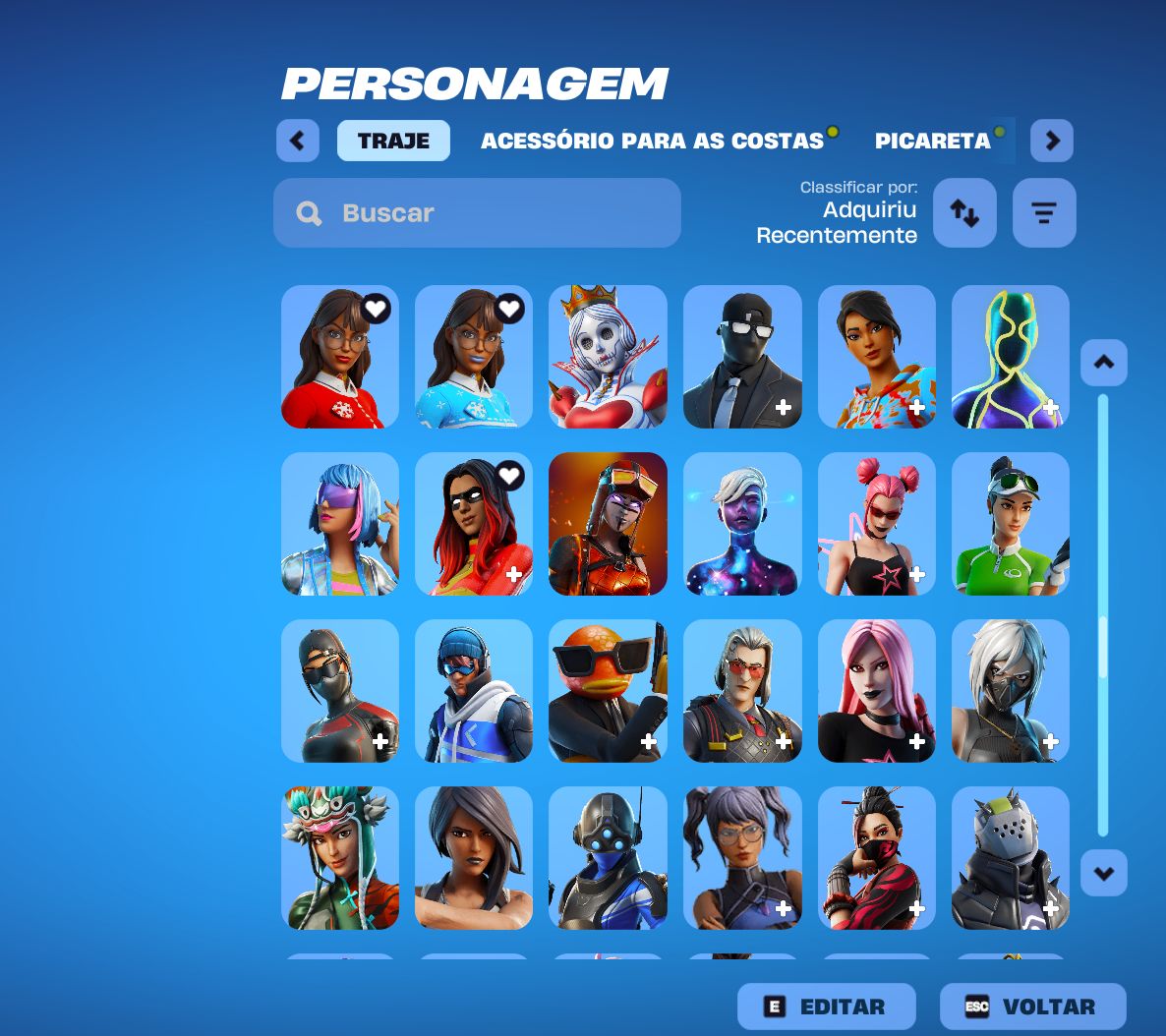 CONTA FORTNITE SEASONS ANTIGAS E PACOTES EXCLUSIVOS