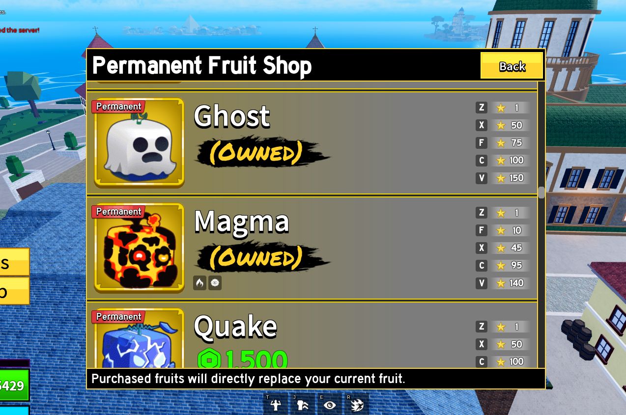 Conta Roblox/blox fruits impecavel com quase todas as frutas permanentes