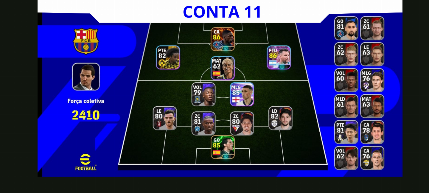 Contas Efootball Iniciais com Épicos/big Times Garantidos! Vol. 08