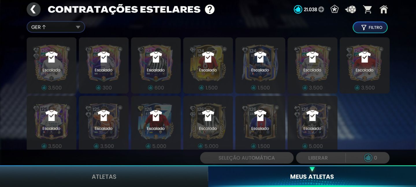 CONTA EA SPORTS FC MOBILE | GER 126 | VALOR DE 103,2 BI | ESQUEMA TÁTICO 3-5-2