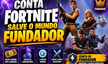 Email de criação | Salve o mundo V-Bucks | pode rir | 105 skins | 108 picaretas
