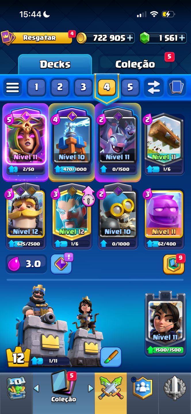 Contas de Clash Royale - Mínimo 1K Troféus