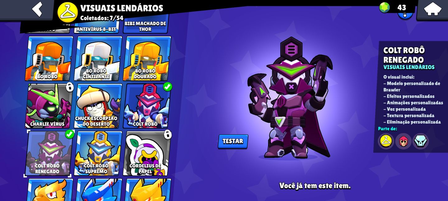 BRAWL STARS: CONTA TOP PRONTA PARA JOGAR