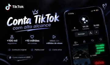 Conta TikTok 100k Seguidores e 10 Milhões de Curtidas