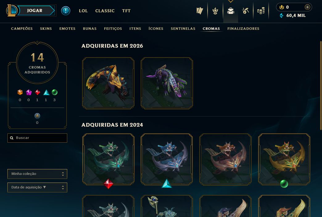 Conta LOL nível 96