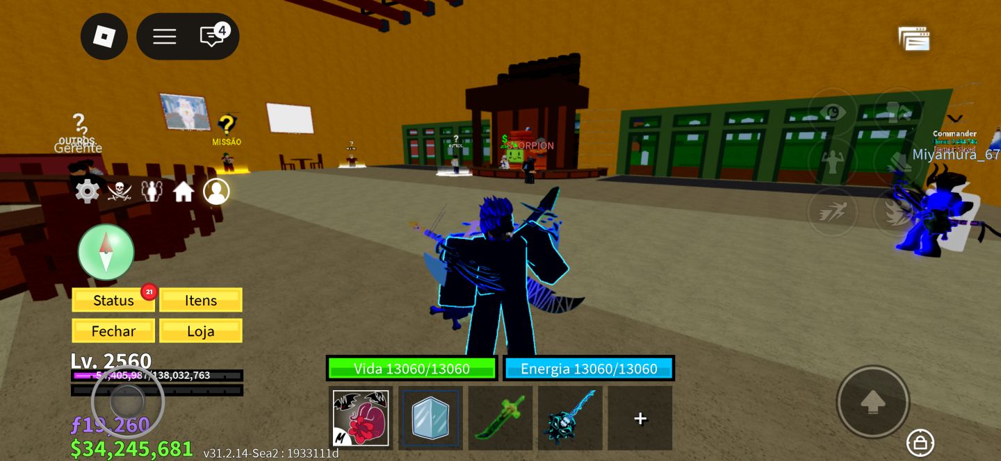 CONTA BLOX FRUITS + MUITAS GAMEPASS!