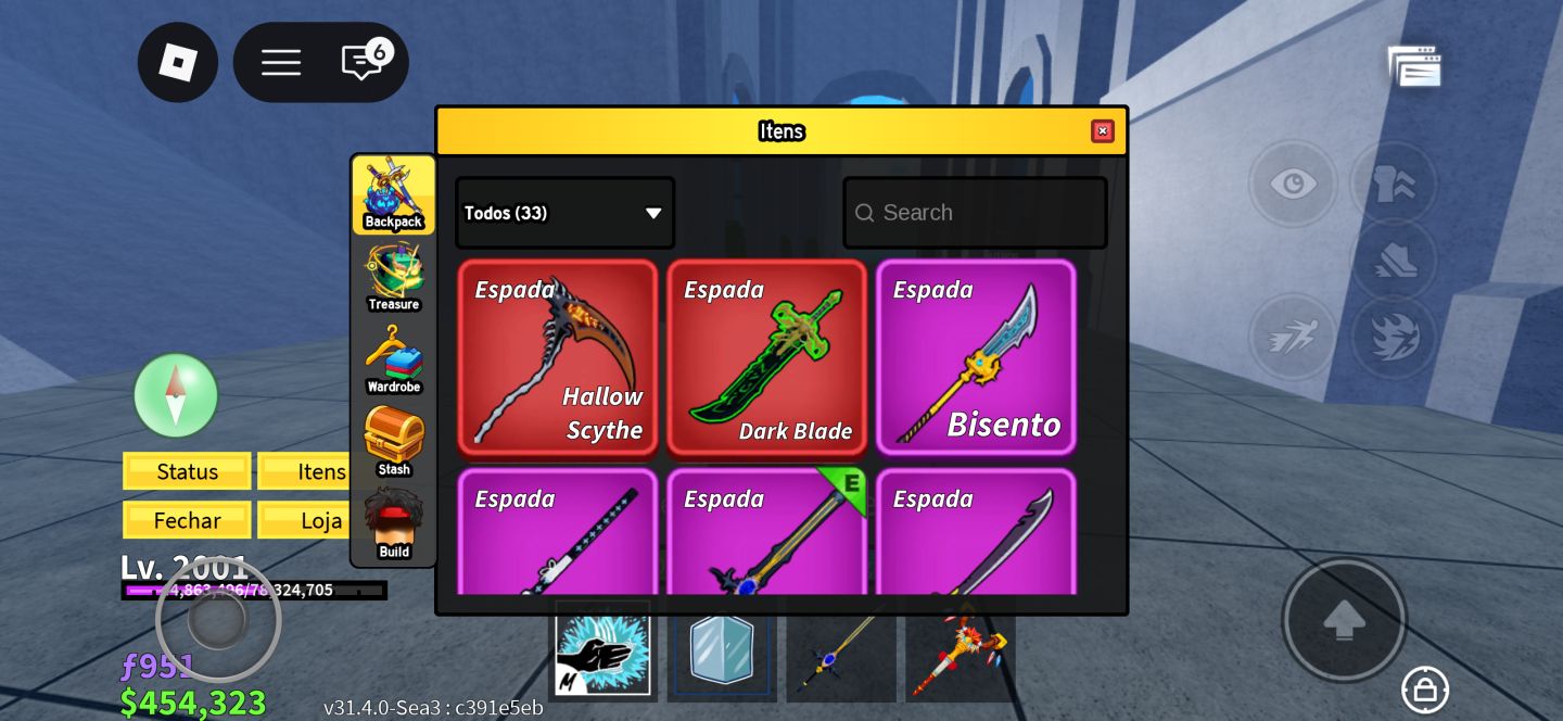 Conta do Roblox, Muitas skins, Muito boa no Blox fruits..
