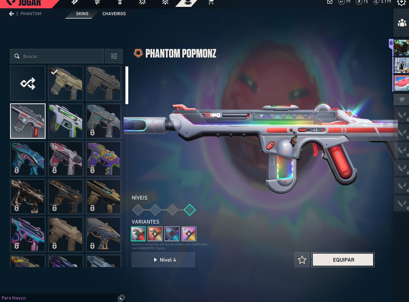 VALORANT | CONTA LVL 100 | OURO 2 | 9 SKINS | TODOS OS AGENTES