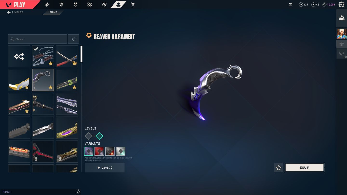 Conta Valorant Faca Karambit saqueadora, sublime, katana oni, kuronami etc