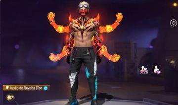 CONTA DE FREE FIRE COM ANGELICAL AZUL, PUNHO, DUNK MASTER, AUG EVOLUTIVA