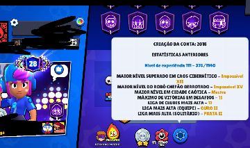 CONTA DE 2018 COM TODOS OS BRAWLERS E MAIS 38 HIPERCARGAS E 35 BRAWLERS NÍVEL 11