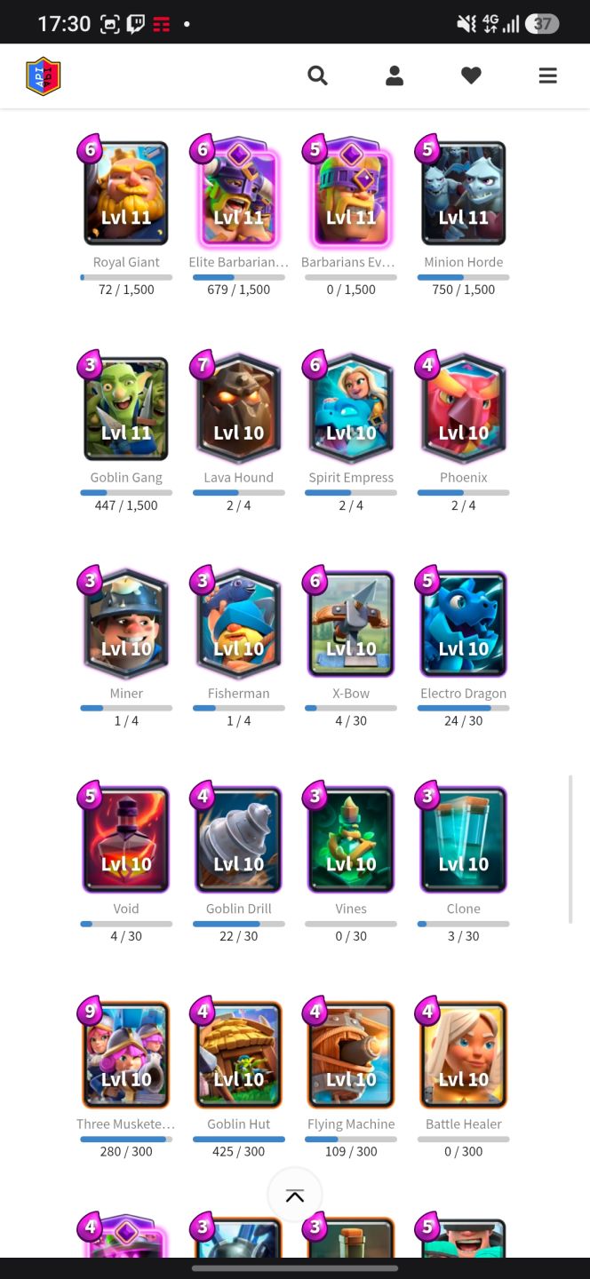 CONTA CLASH ROYALE FULL ACESSO 11060 TROFEU!!!!