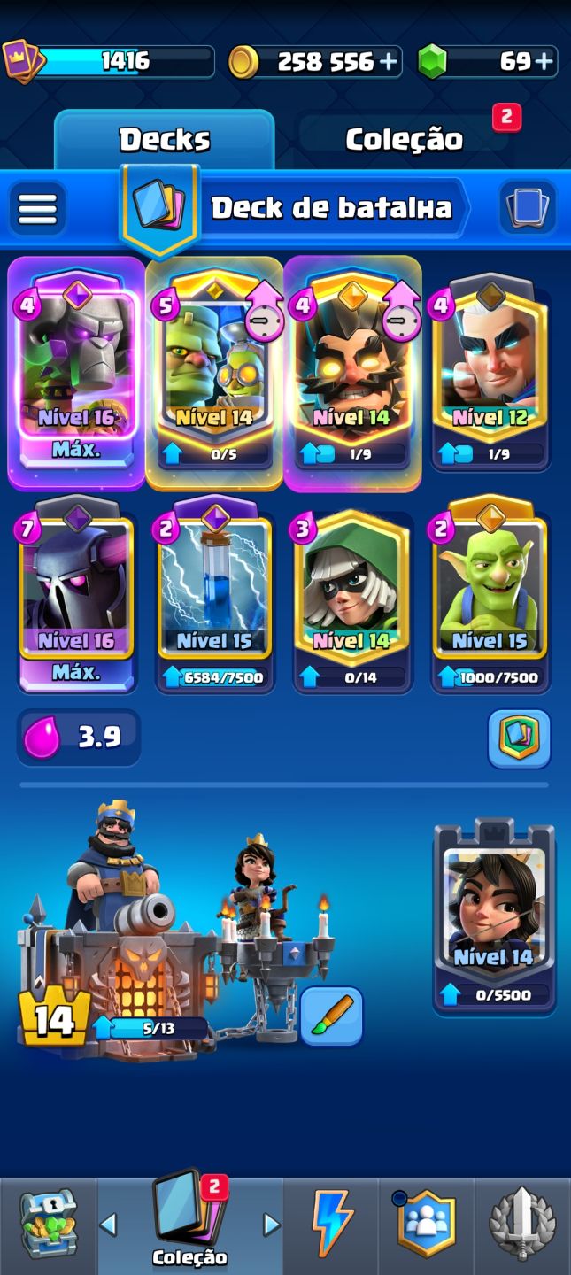 Clash Royale Conta +11k Trofeus bridge spam Deck