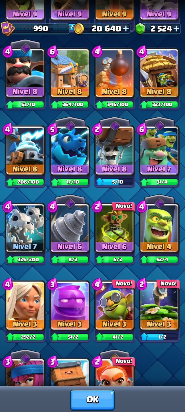 CONTA CLASH ROYALE BEM DESENVOLVIDA | 5.115 TROFÉUS | 2.524 GEMAS