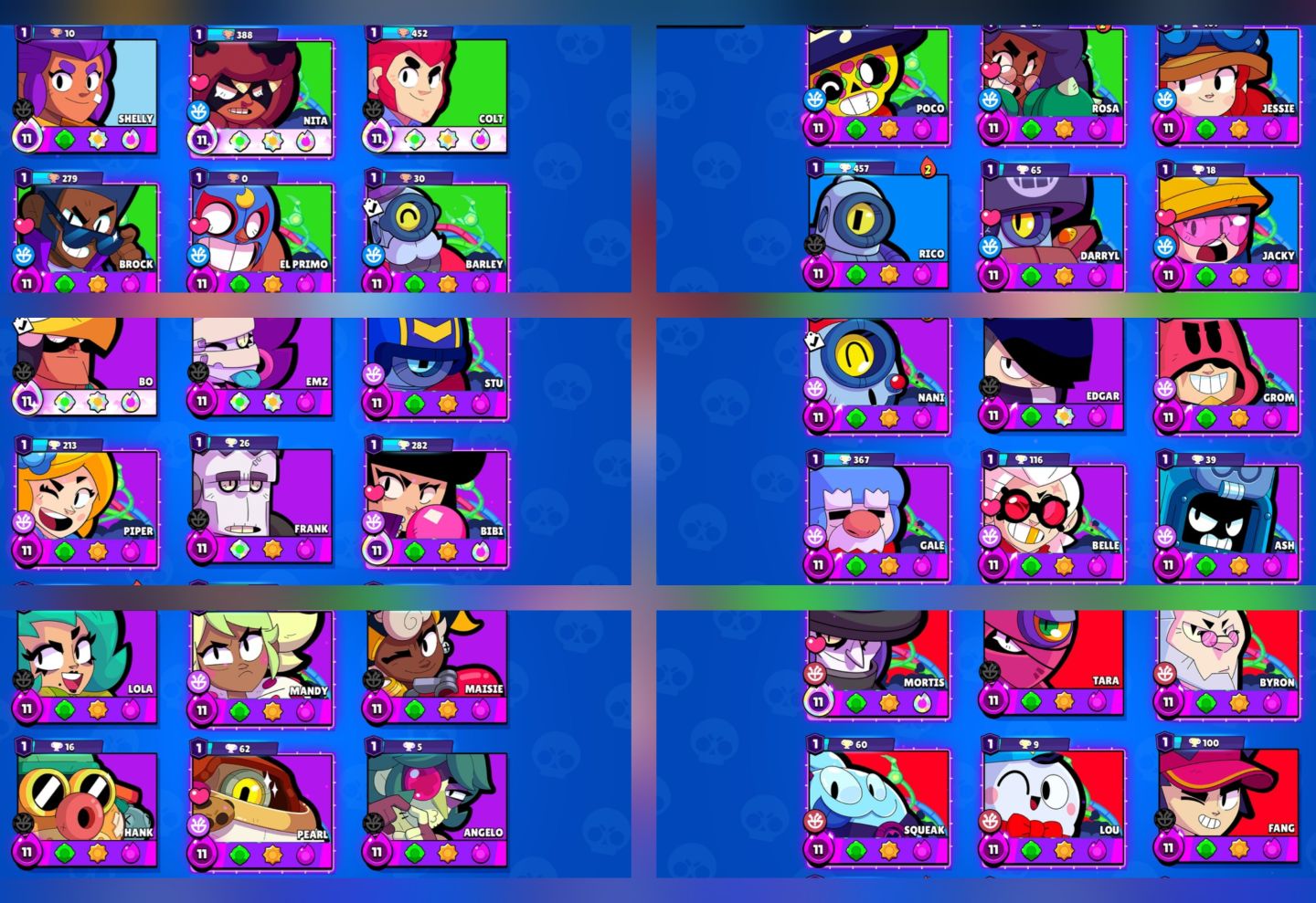 CONTA DE BRAWL STARS 120K, 2019, M1 ANTIGO, MATCHERINO e SPRAY R30! Leia a desc