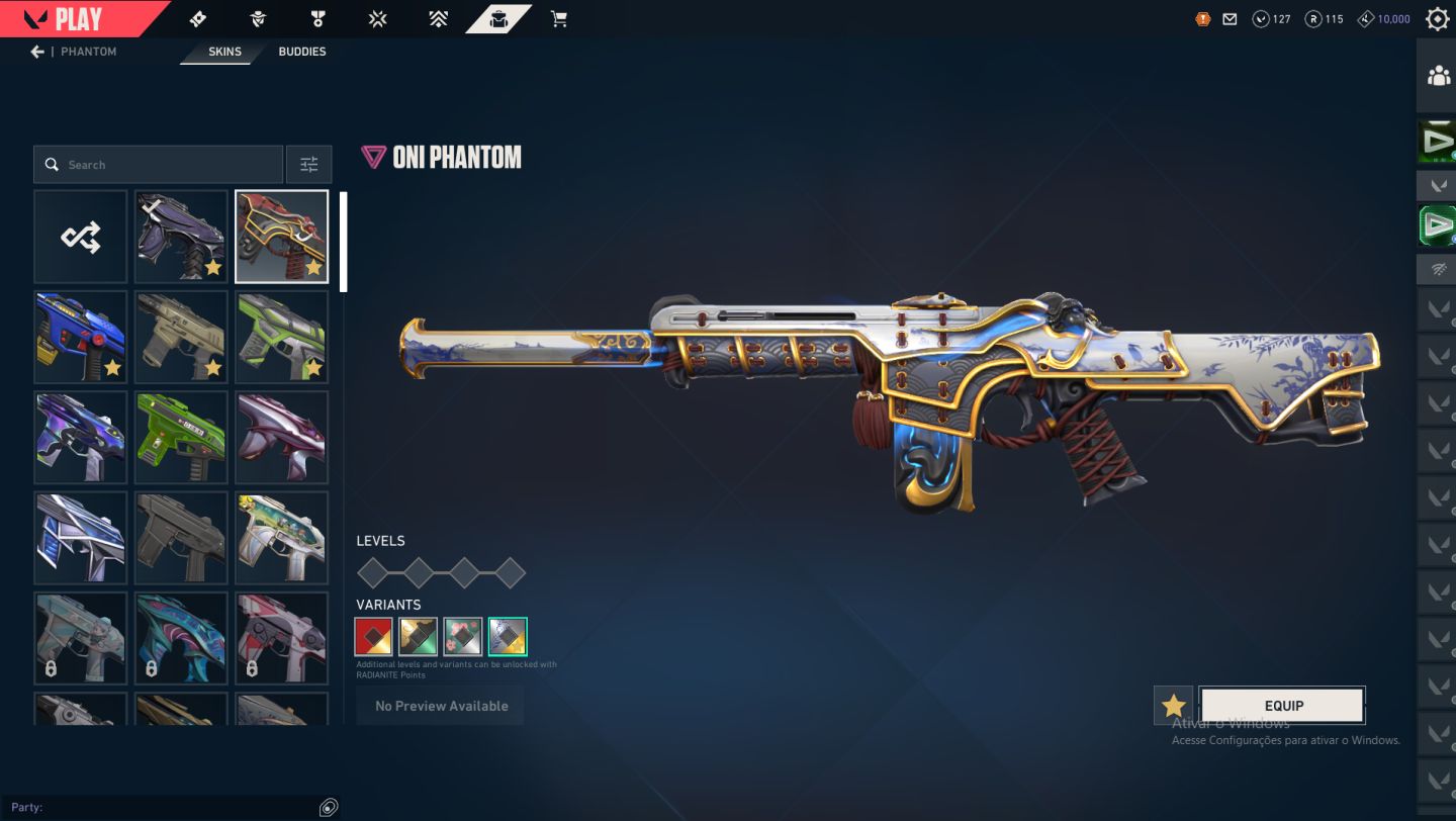 CONTA VALORANT: 3 FACAS, 5 PHANTOMS, 5 VANDAIS, GOLD 3 MAIS DE 1500 GASTOS