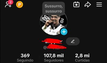 Conta de tiktok com mais de 100K (mil) seguidores!