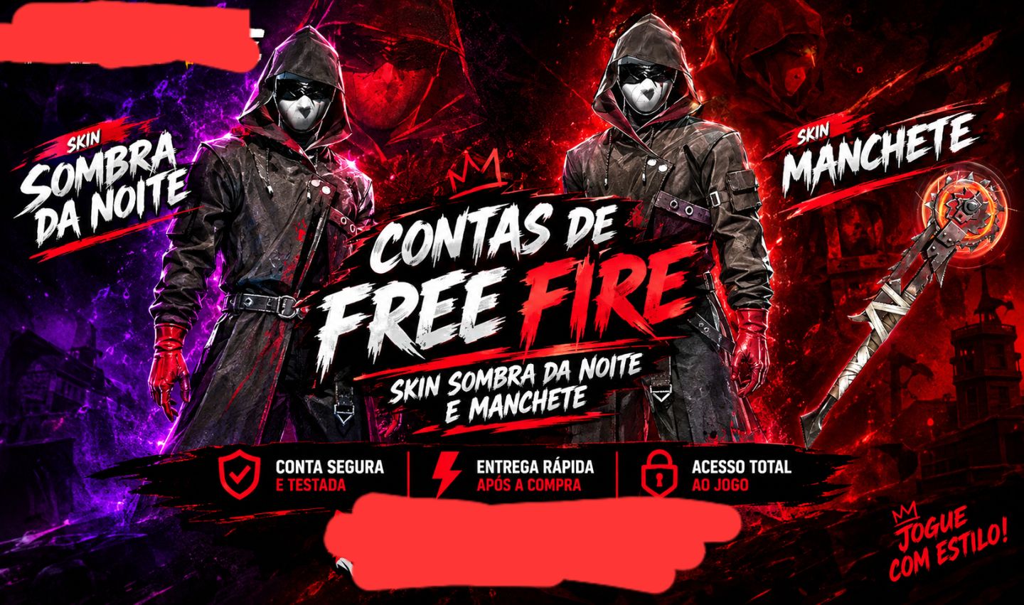 CONTA COM SKIN SOMBRA DA NOITE E MANCHETE (SEU EMAIL)