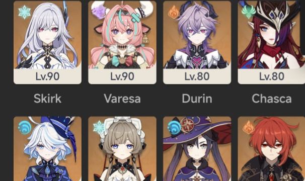 11 PERSONAGENS 5 ESTRELAS!! GENSHIN FPS KKK, SANDROME e CHASCA E MUITO MAIS!!