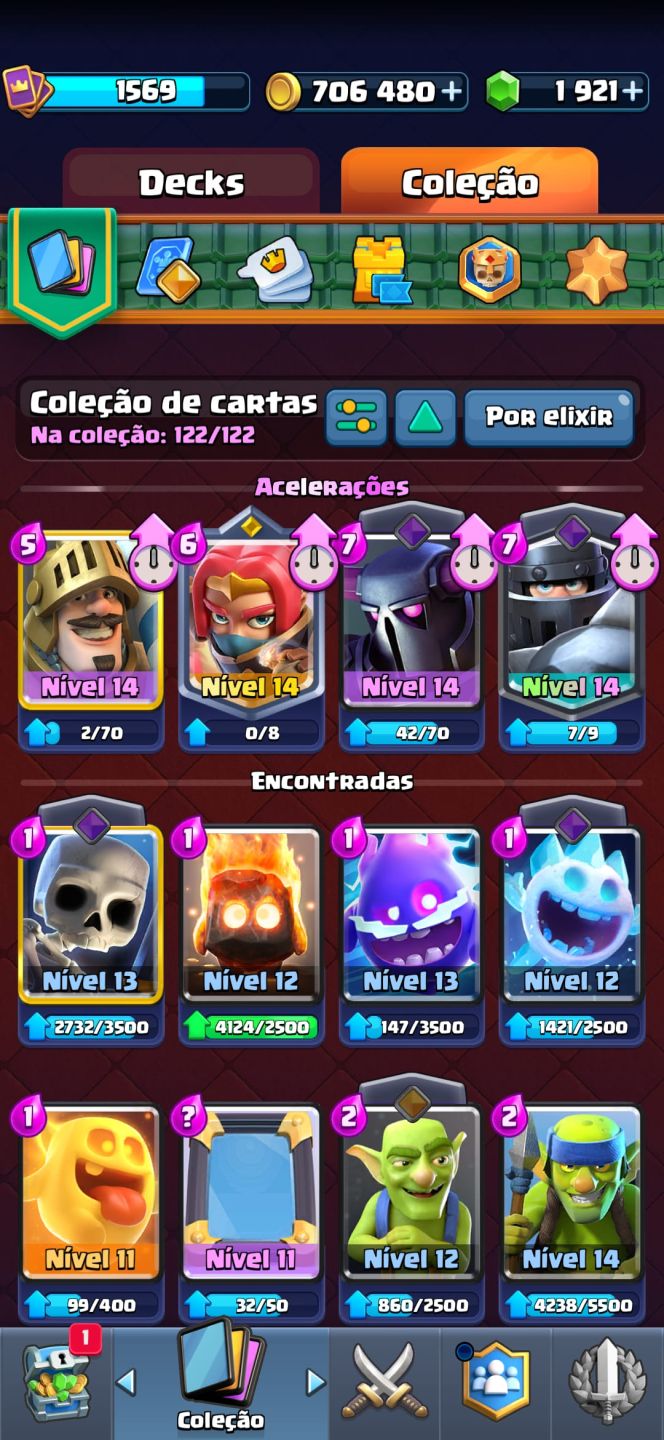 SUPERCELL ID: BRAWL STARS 30K (20 HIPER) + CLASH ROYALE 11.5K FULL CARTAS