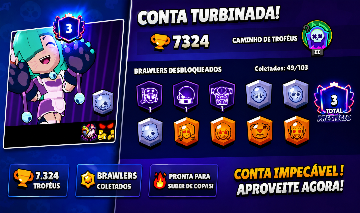 PROMOÇÃO!!! Conta brawl stars ( Rara Melhores skins )