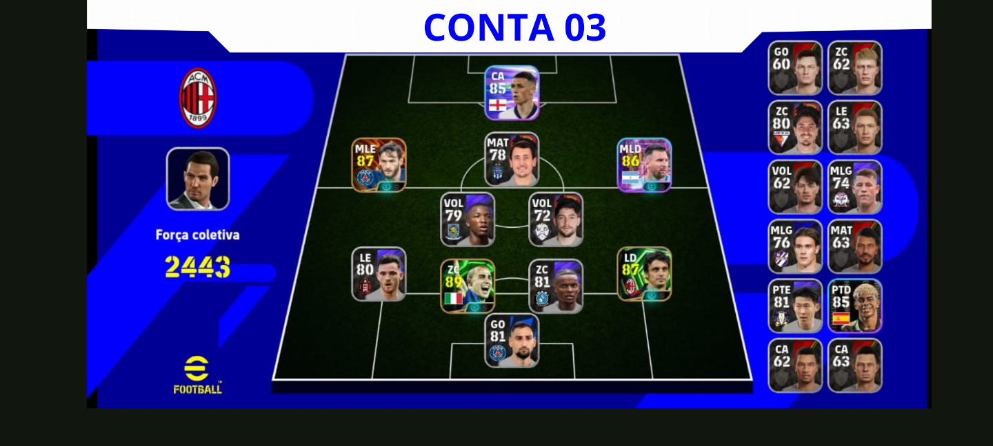Contas Efootball Iniciais com Épicos/big Times Garantidos! Vol. 14