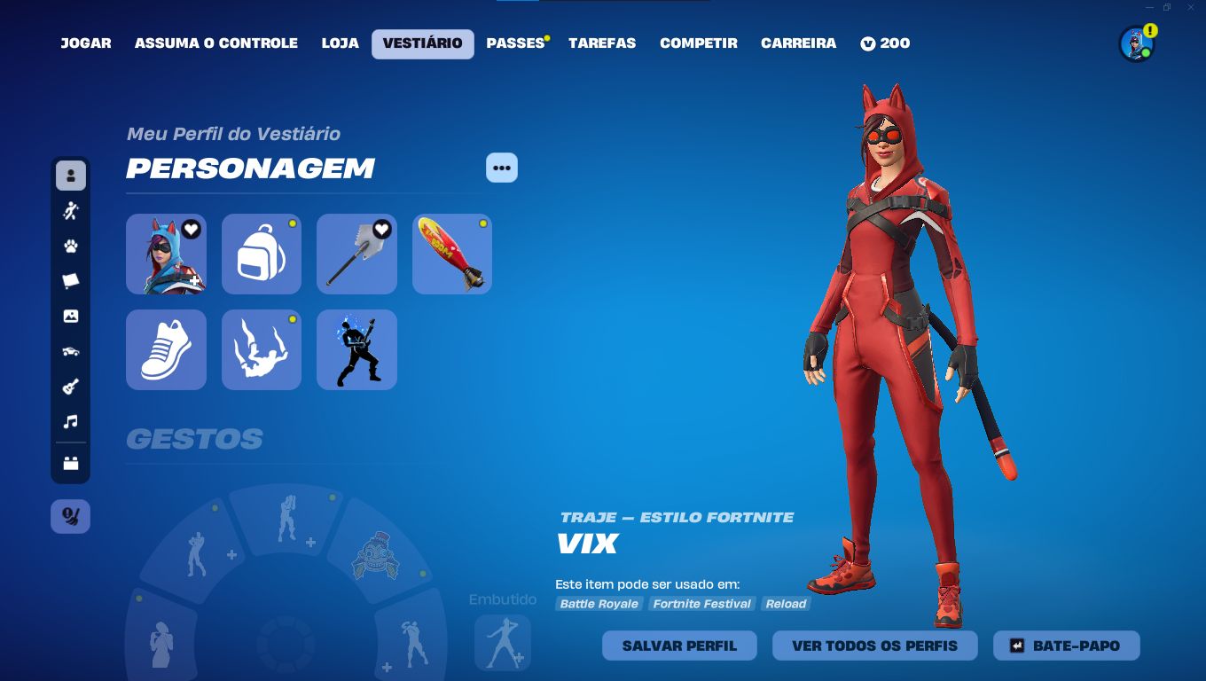 Conta de fortinite 187 skins