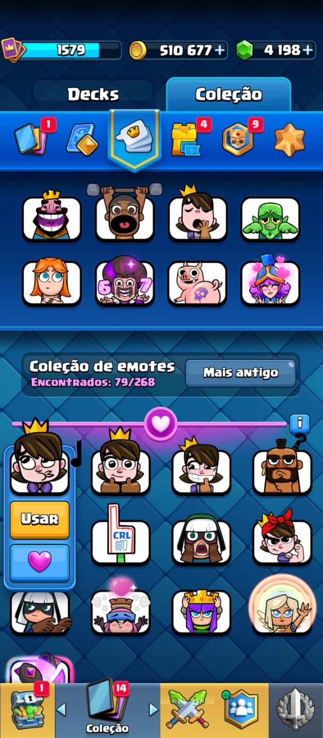 CONTA DE CLASH ROYALE RARA E ANTIGA | EMBLEMA DE 6ANOS