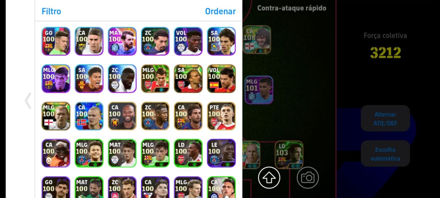 CONTA TOP DE EFOOTBOLL TOP COM MUITOS JOGADORES BONS