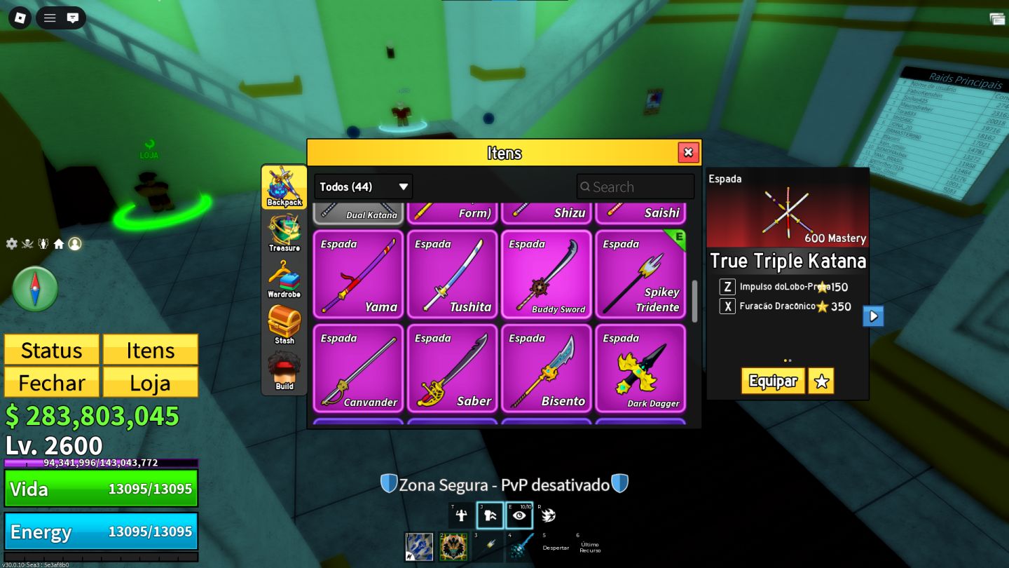 Conta Blox Fruit Dragon East Ingerida e Rumble, Buddha e Ice Compradas Robux