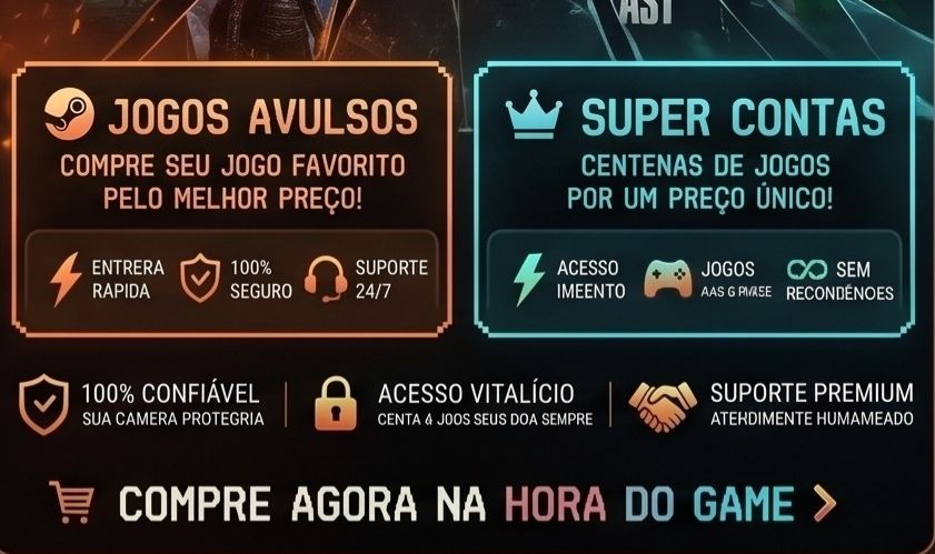 CONTA STEAM +1500 JOGOS | PC STEAM OFFLINE | ENTREGA AUTOMÁTICA