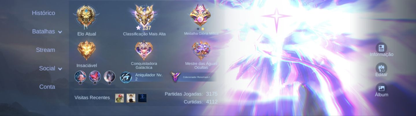 CONTA MLBB 255 SKINS + legend da FREYA , FULL EMBLEMA PRA SAIR RAPIDO!!