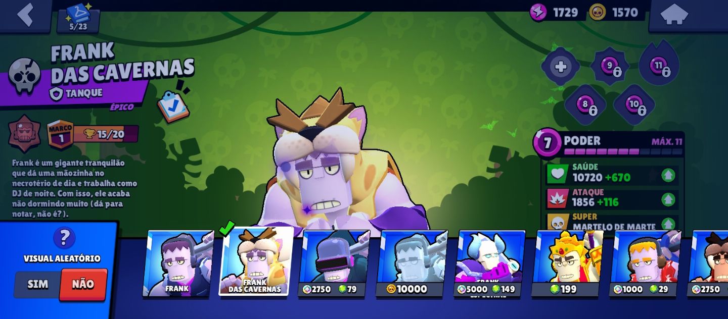 CONTA BRAWL STARS MUITAS SKINS, 5K Troféus 2019