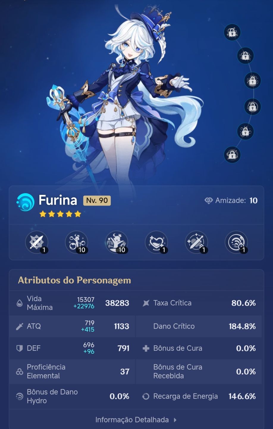 CONTA GENSHIN IMPACT AR59 | FURINA R1 + NEUVILLETE R1 + RAIDEN R1 + NAHIDA C1