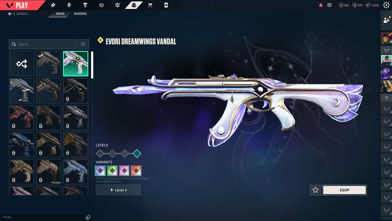Valorant account, radiant and immortal, has kuronami knife and some other skins