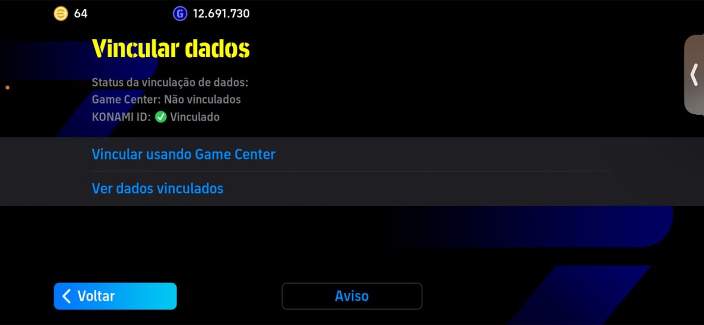 CONTA DE EFOOTBALL MOBILE GEMADA