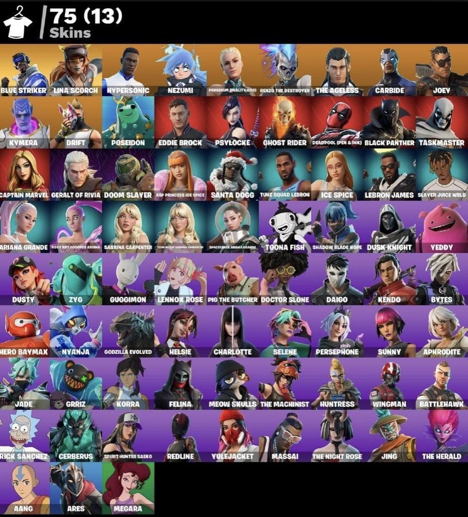 Conta fortnite skins og ice spice e muito mais