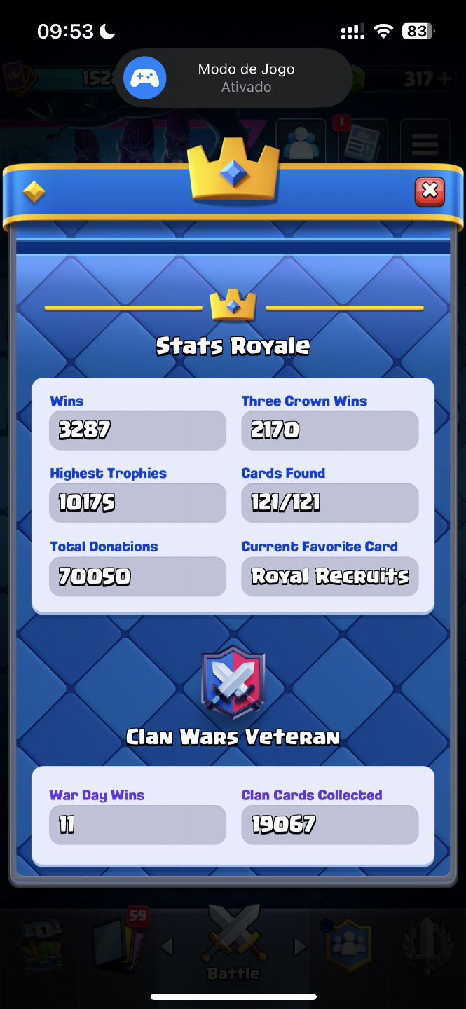 CONTA CLASH ROYALE GEMADA, 18 EVO 3 HERÓIS, (1 VC PODE ESCOLHER)