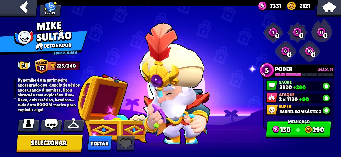 Conta de Brawl stars várias skins e Brawlers/ leia a descrição!
