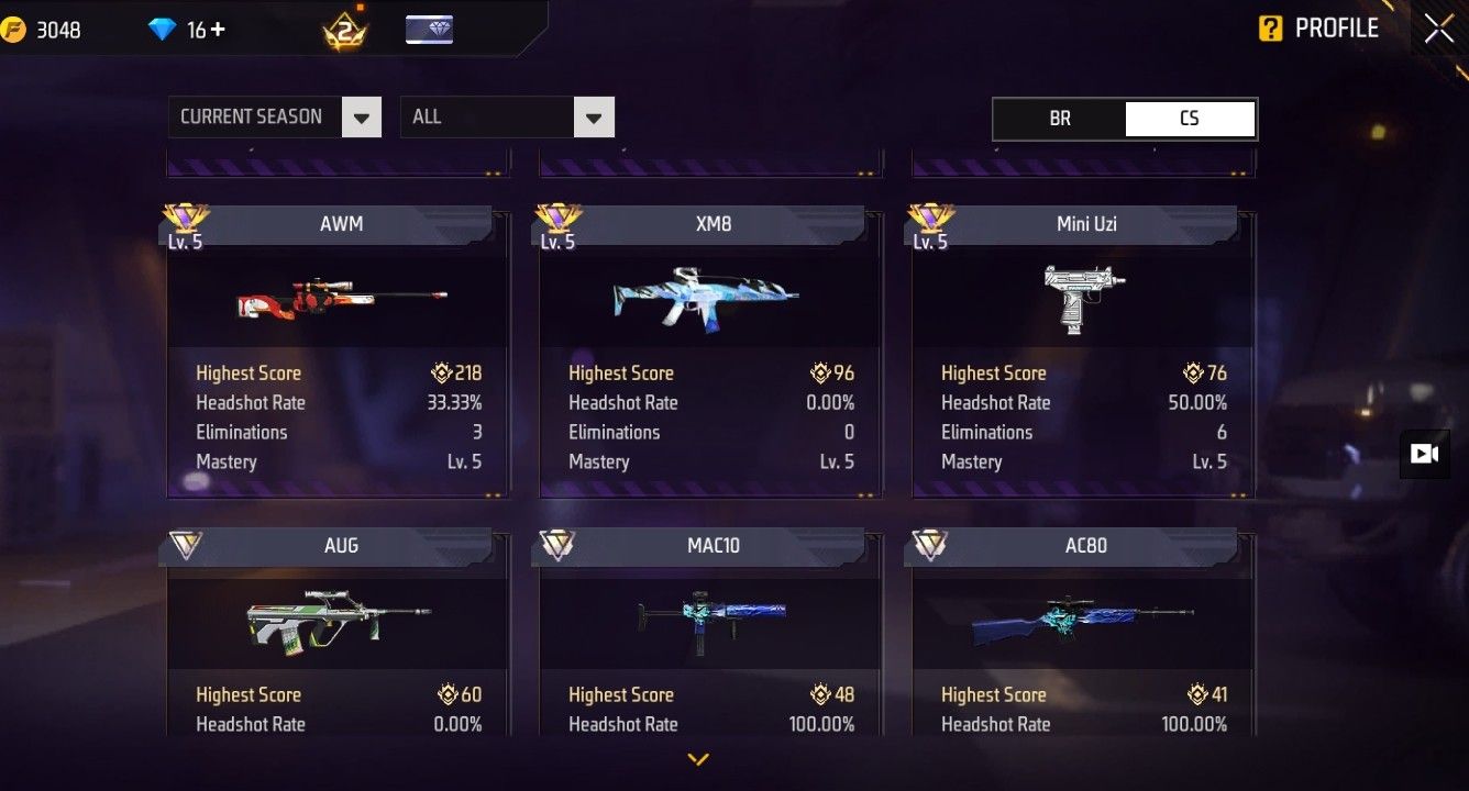 Conta de free fire com itens bons.