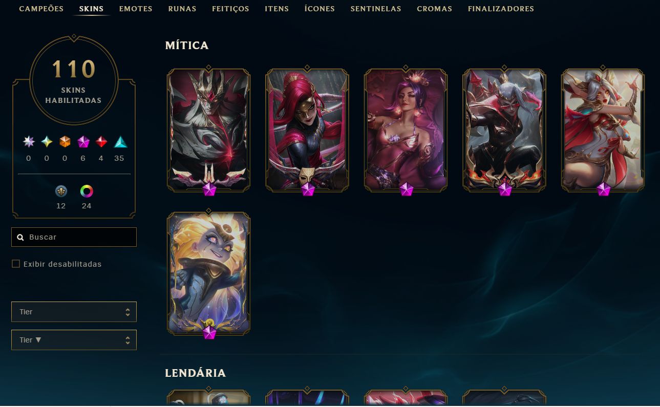 110 SKINS EXTREMAMENTE RARAS + TFT CHIBIS RAROS!
