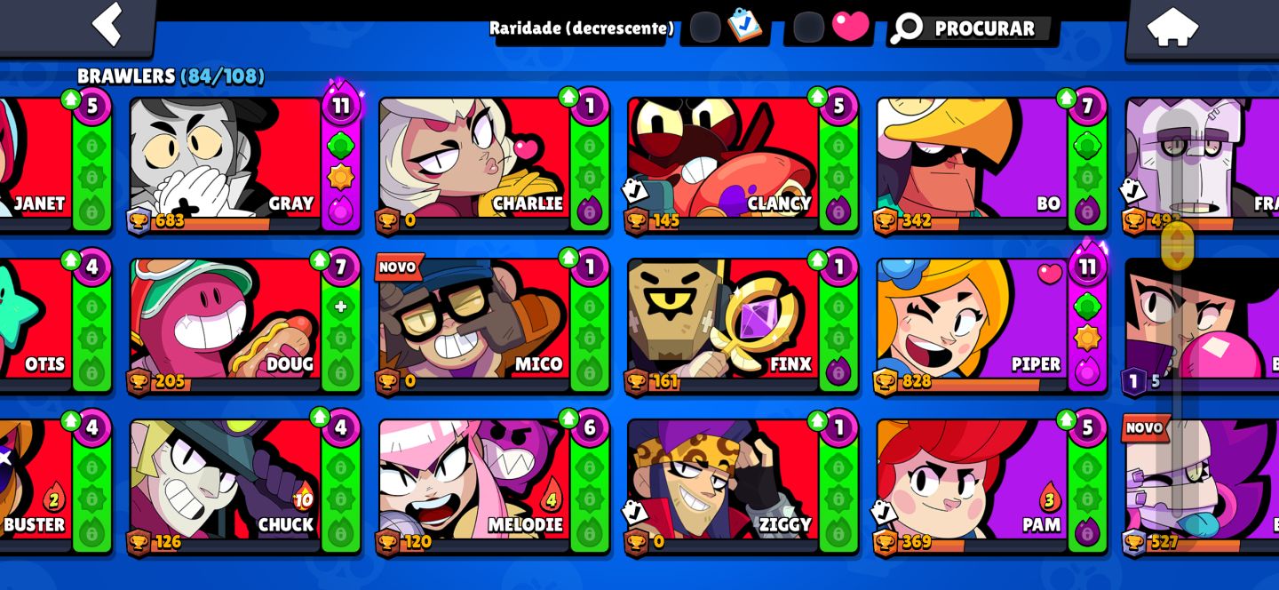 Conta de Brawl Stars 84 Brawlers