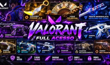 CONTA VALORANT | 21 SKINS | 3 FACAS | KARAMBIT PRIME 2.0 | PRELUDIO + SUBLIME +