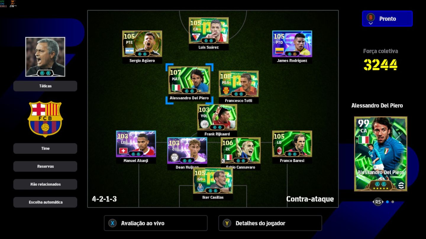 Conta PC Steam Del Piero Blitz 107, Totti 108, James R. 105 Blitz e CIA