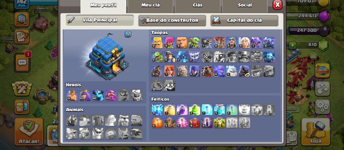 CV12 100% FULL [BRINDE BRAWL STARS LV98 E CLASH ROYALE LV21]MELHOR CONTA DO SITE