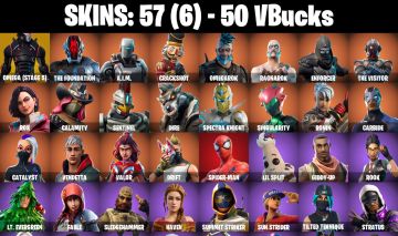 CONTA FORTNITE COM 57 SKINS OMEGA ESTAGIO 5/SPIDE MAN/SUN STRIDER/TEKNIQUE