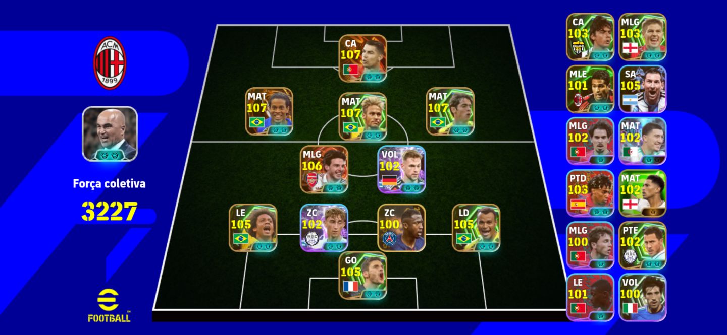 CONTA EFOOTBALL CR7 BIG TIME RONALDINHO BIG TIME E OUTROS ÉPICOS INÉDITOS