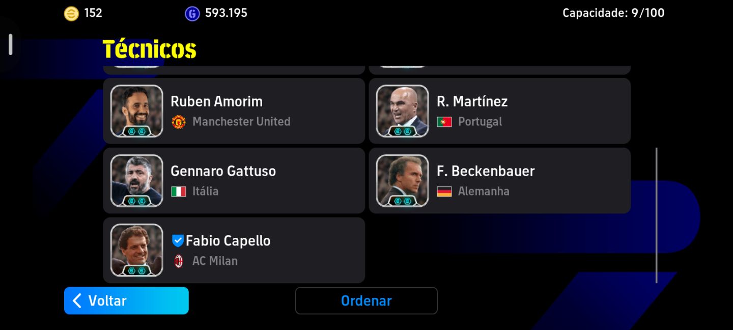 Conta eFootball - Completa full épica e bem montada (3285 de força coletiva)