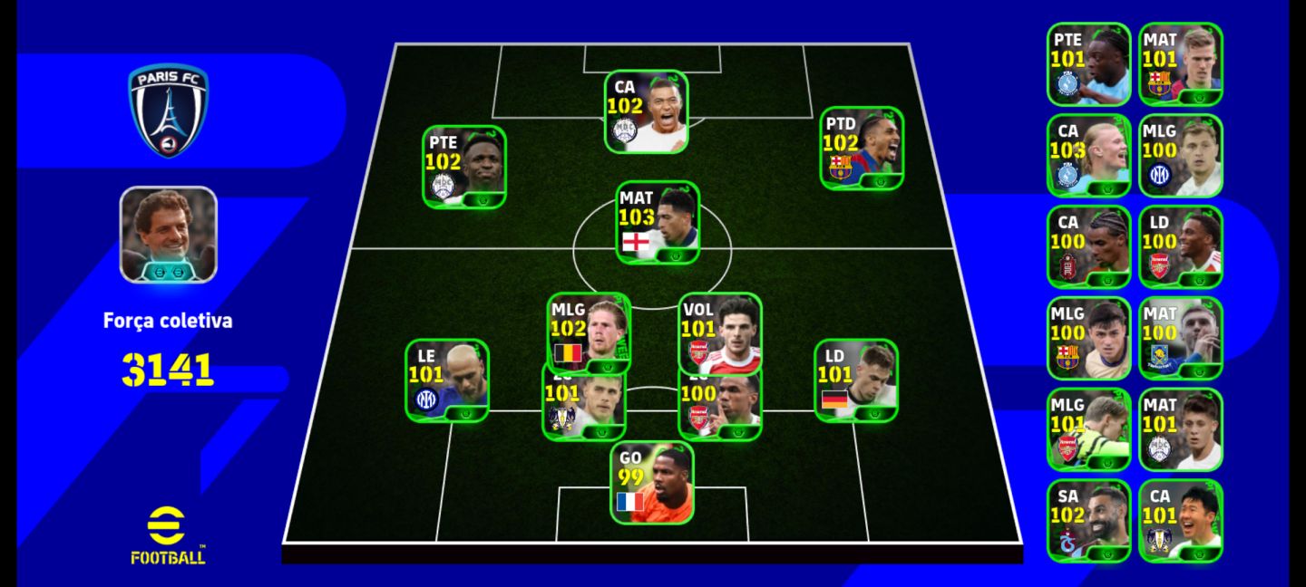 Super conta de colecionador efootball